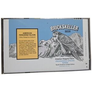Brickseller Beer American Peregrine Falcon Endangered Species flat unrolled Can